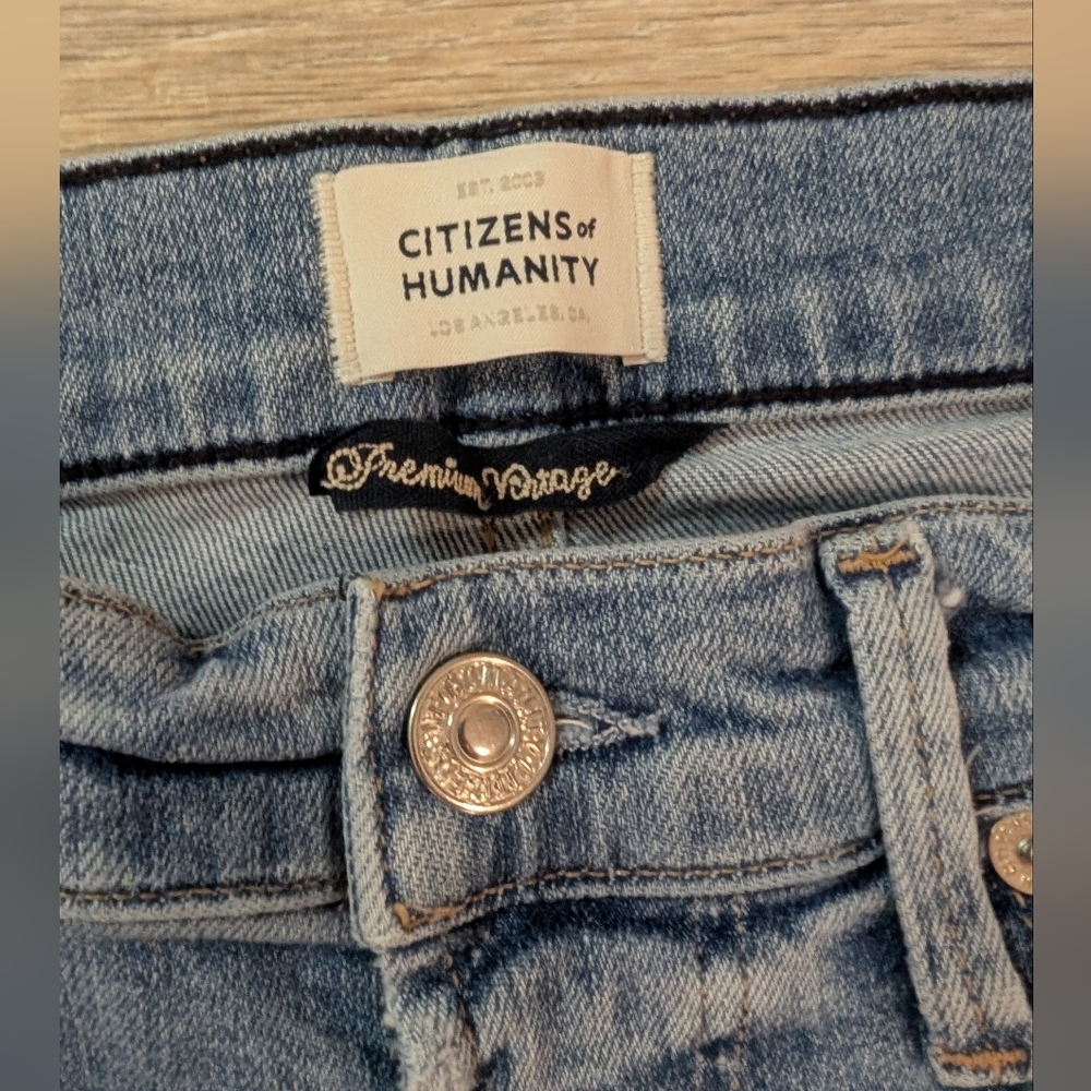 Anthropologie Citizens Of Humanity Premium Vintage Ella Light Blue Jeans Size 26 - Picture 6 of 7